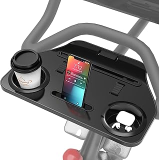 Desk Attachment for Peloton Bike+(Not Bike), Tray Holder for Phone, Cup, Tablet, Ergonomic Platform Tray(Black)