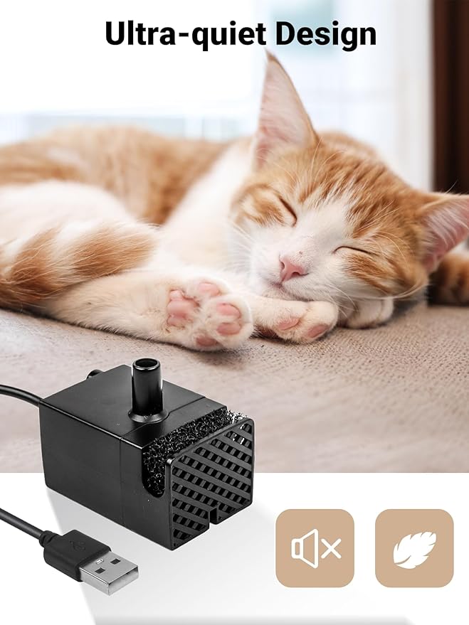 Bomba para Fuente de Agua para Gatos Kastty Ultra Silenciosa, USB 5V miniatura 7