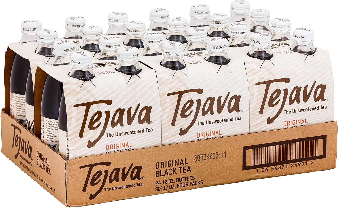 Tejava, Tea Black Unsweetened, 33.8 Fl Oz Breakfast