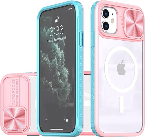 Cyberowl Funda para iPhone 11 de 6.1 pulgadas, compatible con Magsafe con cubierta de cámara, protección de grado militar, resistente a los golpes,