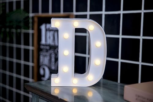 Miniatura 2 de Lámparas LED con letras del alfabeto, para luz nocturna, para el hogar, fiestas, cumpleaños, bodas, bares, decoración, letras LED, funciona con