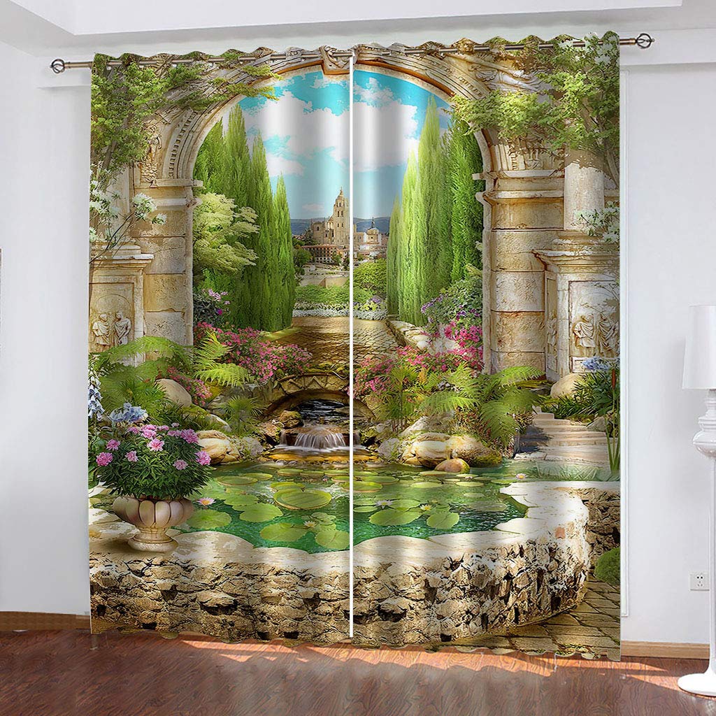 Rideau salon occultant 3D isolant thermique phonique 234X230Cm