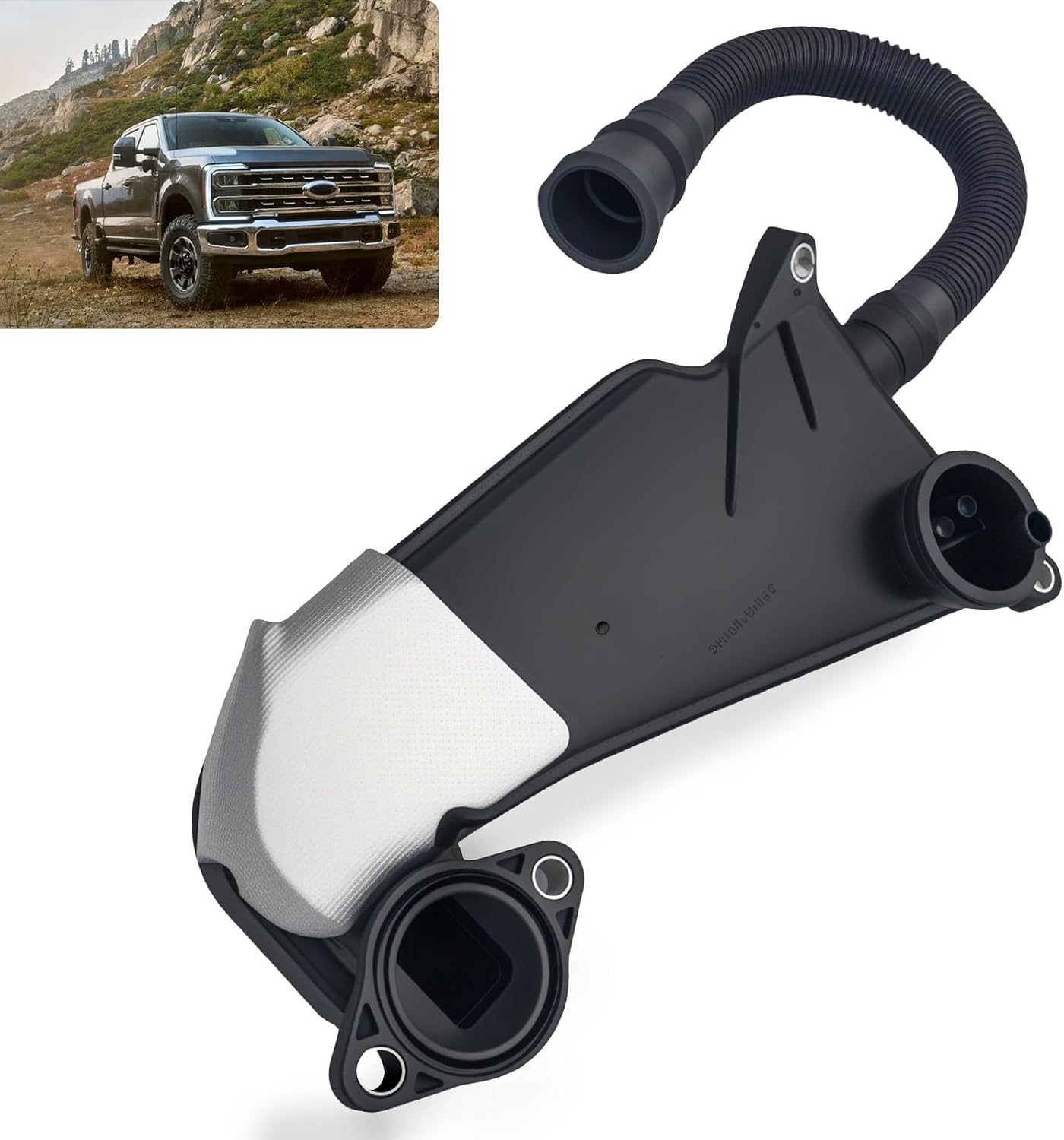 MuHize PC3Z6A785A Air-Oil Separator - Upgraded Fits 23-24 Ford F-250/F-350 Super Duty & 2011+ 6.7 L Power Stroke, Replaces PC3Z-6A785-A