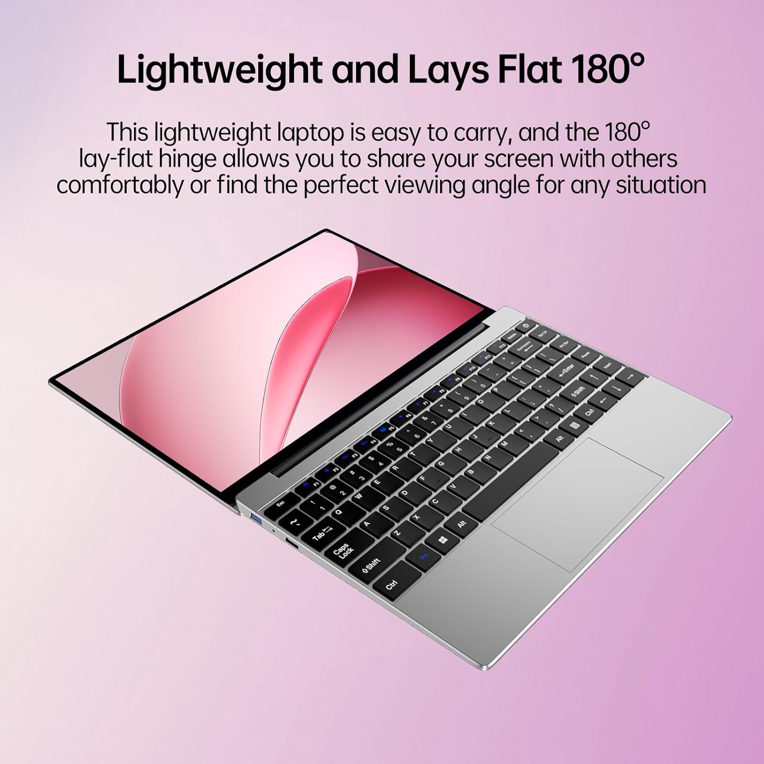 2026 Latest 14'' Laptop Compatible with Windows 11, i3-6100U Processor, 8GB RAM, 256GB SSD, 32GB+2TB Expandable, 1080p FHD IPS Display, USB3.2 Gen1, WiFi5, Bluetooth5, Mini-HDMI, TF Card Slot, Silver