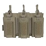 EXCELLENT ELITE SPANKER Open-Top Single/Double/Triple Molle Mag Pouch for M4 M14 M16 AK AR Elastic Rifle Magazines for Pistol Mag Pouch(Ranger Green)