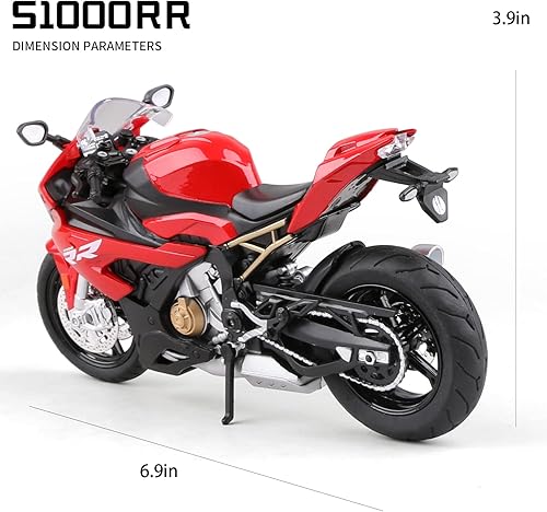 Miniatura 2 de COOLPUR Modelo de motocicleta fundido a presión para S1000RR, modelo de motocicleta realista, juguete o colección de moto para niños a escala 1:12