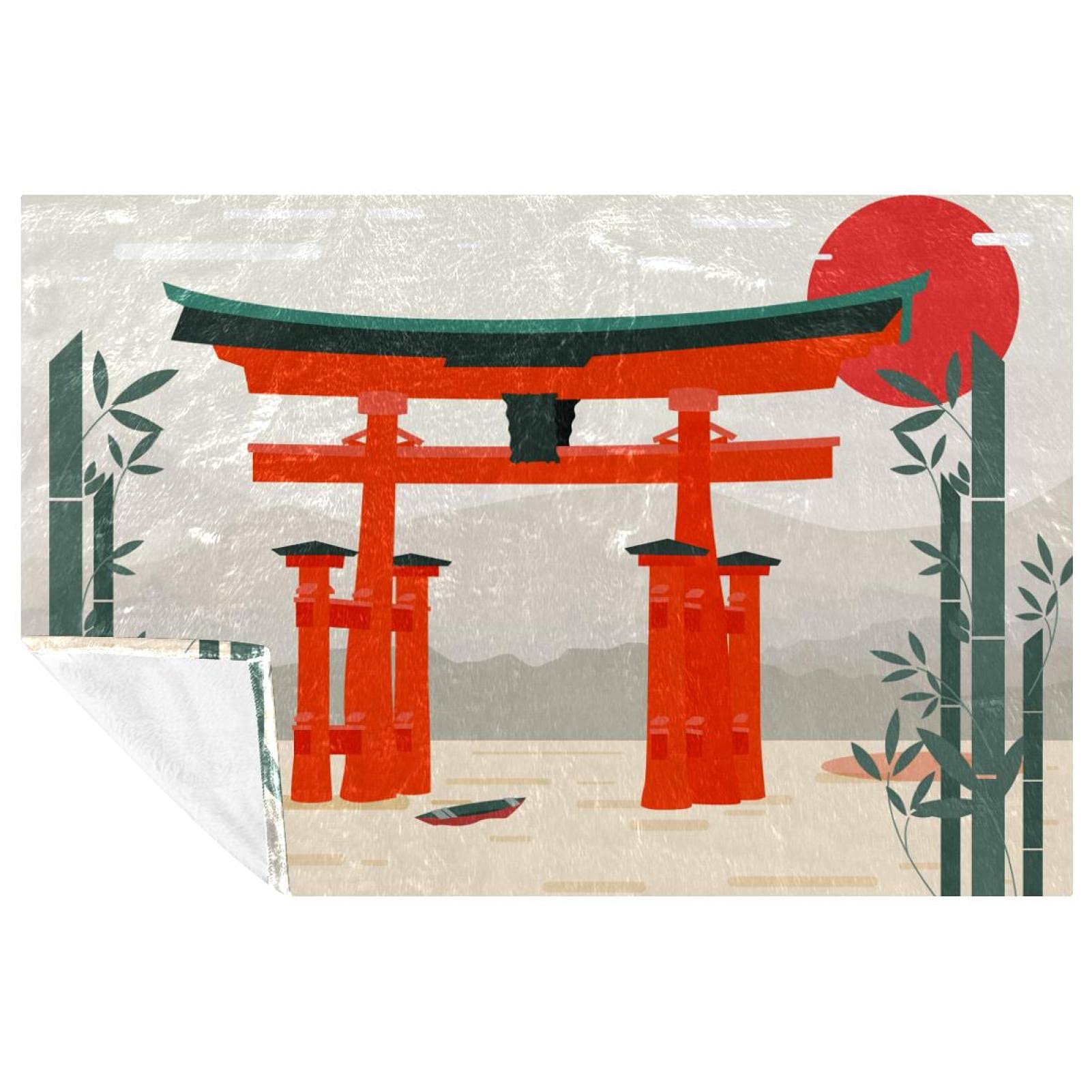 Couverture vintage japonaise pour éliminer le froid sur le lit ou au camping