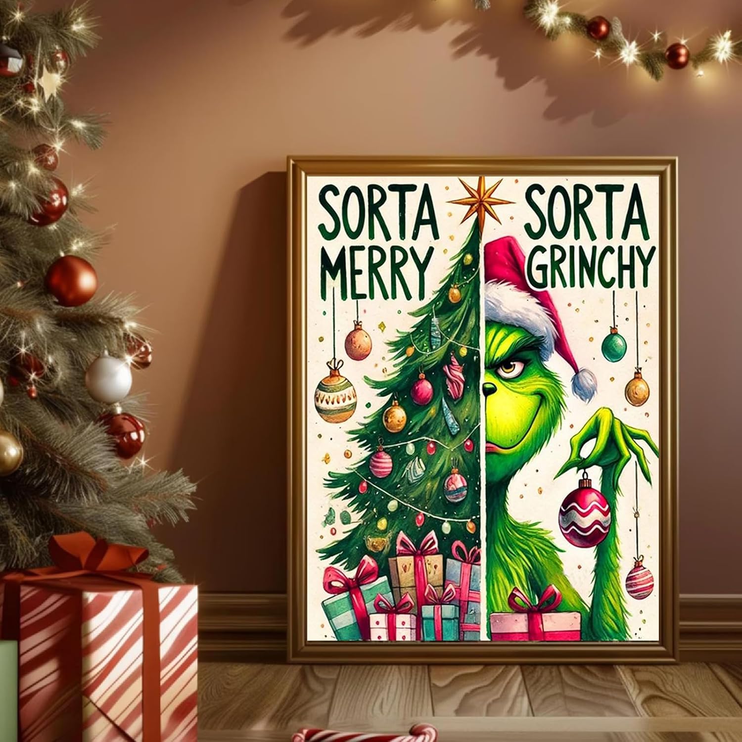 cupmod Christmas Paint by Numbers Kit for Adults,Winter Painting by Numbers,DIY Acrylic Paint Kit for Adults Beginners Without Frame,Easy Adult Paint by Number Kits on Canvas for Decor 16x20inch