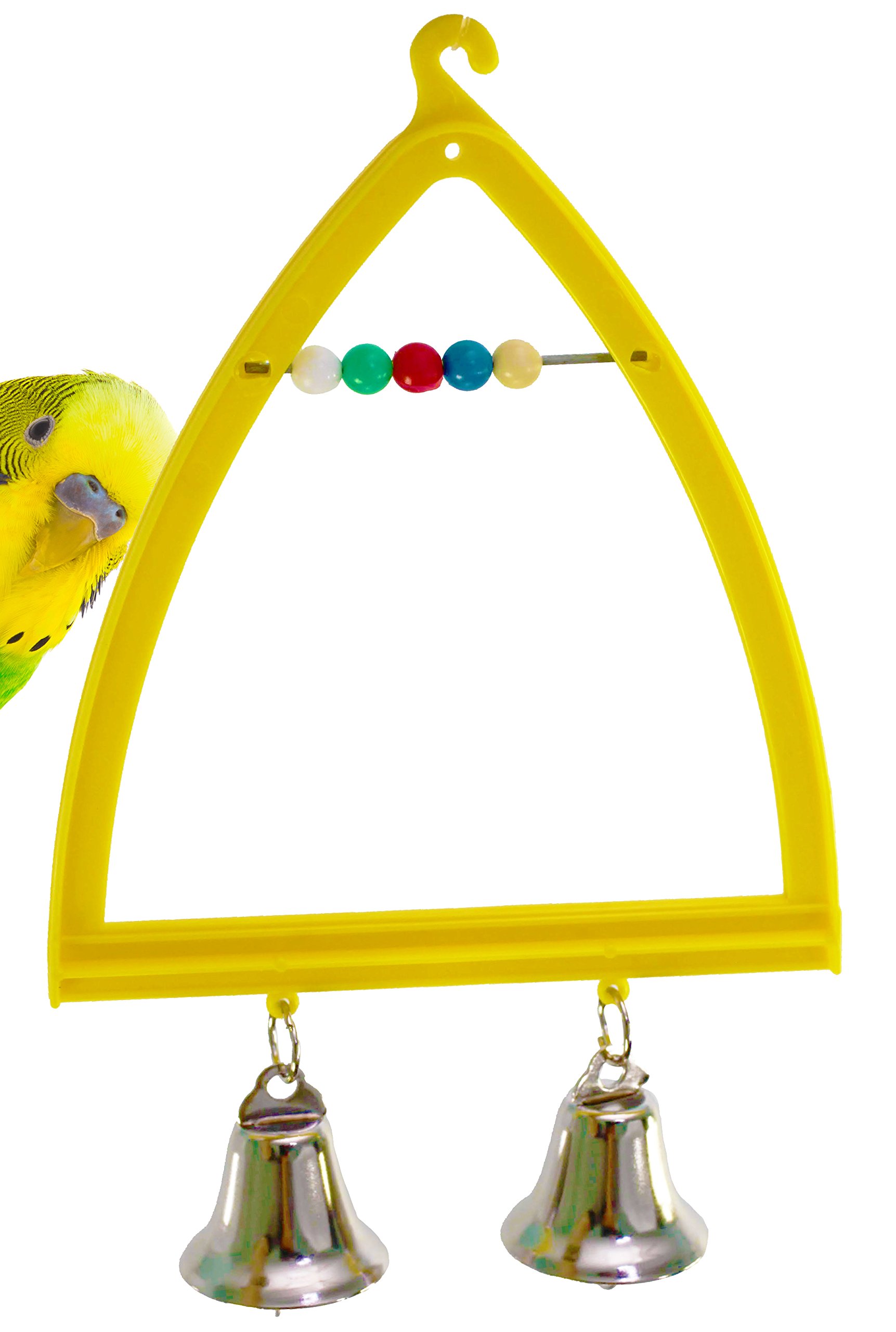 36505 BONKA BIRD TOYS Count Swing Cockatiel Parakeet Finch Toy Canary Cages Budgie (Yellow)