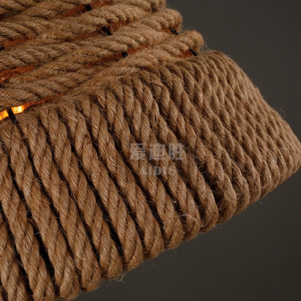 Pendant Lamp Steampunk Retro Hemp Rope Single Head Adjustable Chandelier Vintage Loft Openwork Hat Pendant Lights Edison Industry Nostalgia Iron Ceiling Lamp Hanging Light For Pub Farmhouse Exhi
