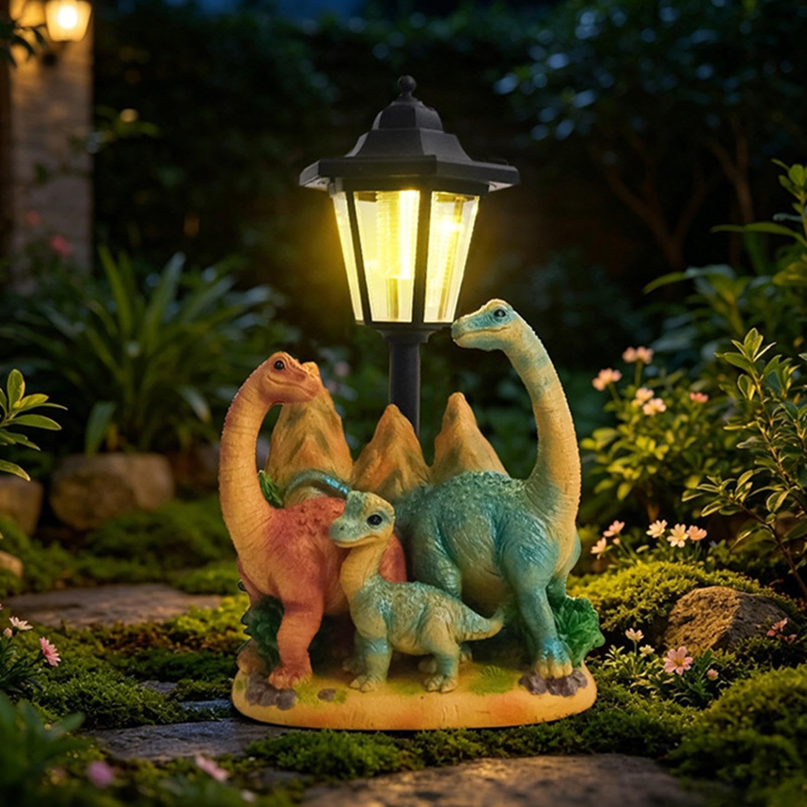 Decorazione impermeabile del segno del dinosauro alimentato solare