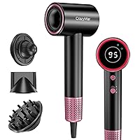 CrazyMar Asciugacapelli Ionico,180.000 giri/min Asciugacapelli Professionale – Asciugatura 5X più Veloce,Con 4 Temperature,Protezione