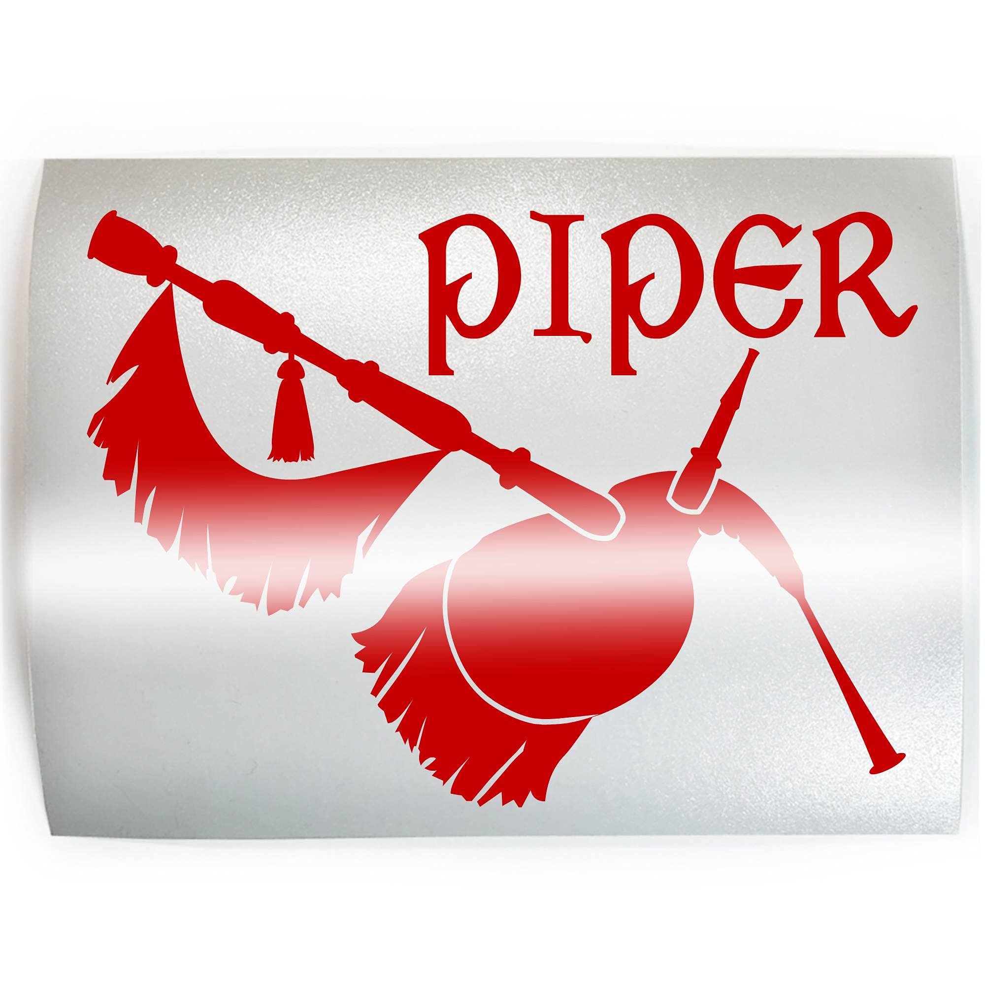 PIPER Galician Bagpipes - PICK COLOR & SIZE - Play Gaita Bagpipe Vinyl Decal Sticker D