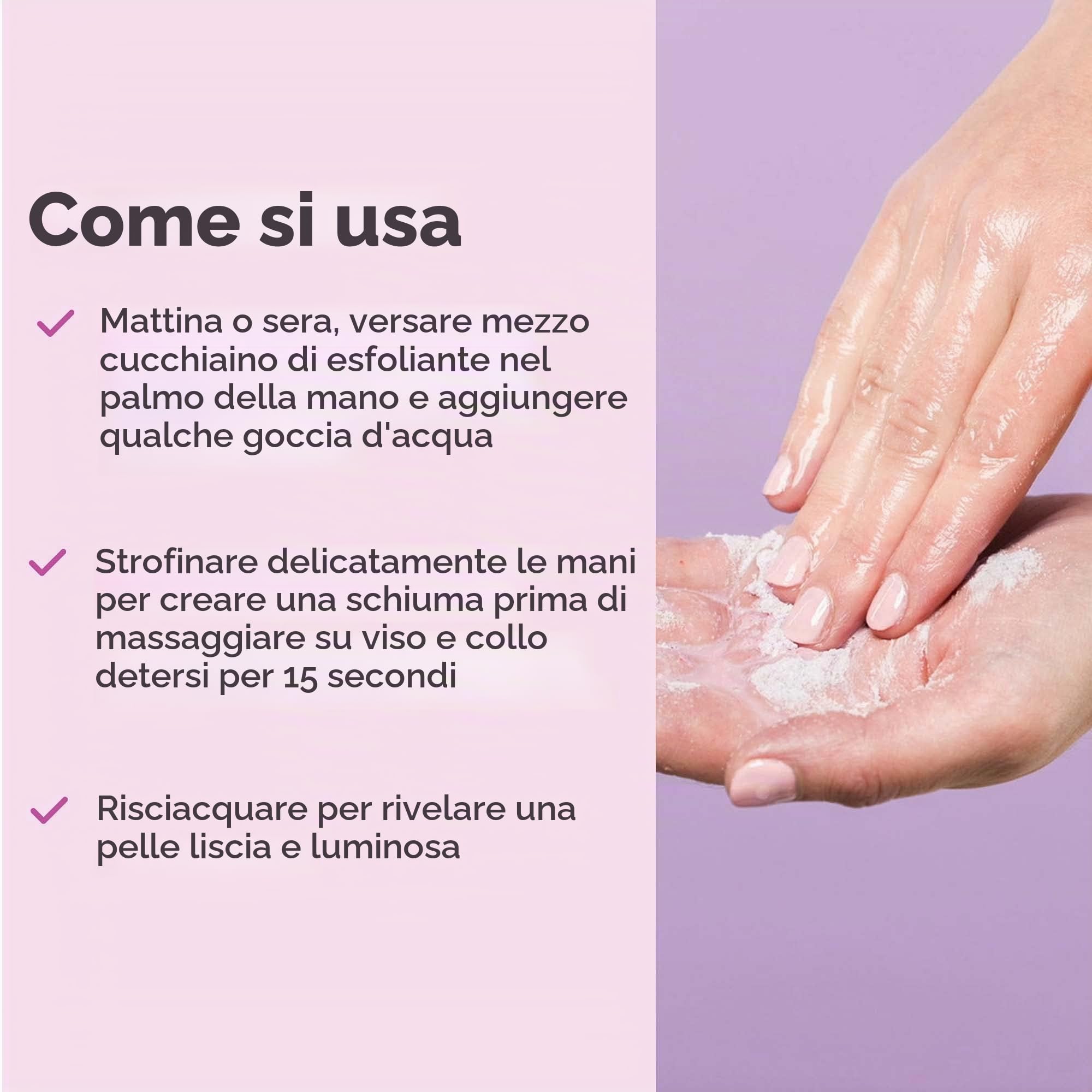 Sand & Sky - Polvere esfoliante agli enzimi della mela degli emù Australiana - peeling per il viso e detergente viso con enzimi della papaia, olio di jojoba e vitamina C antiossidante