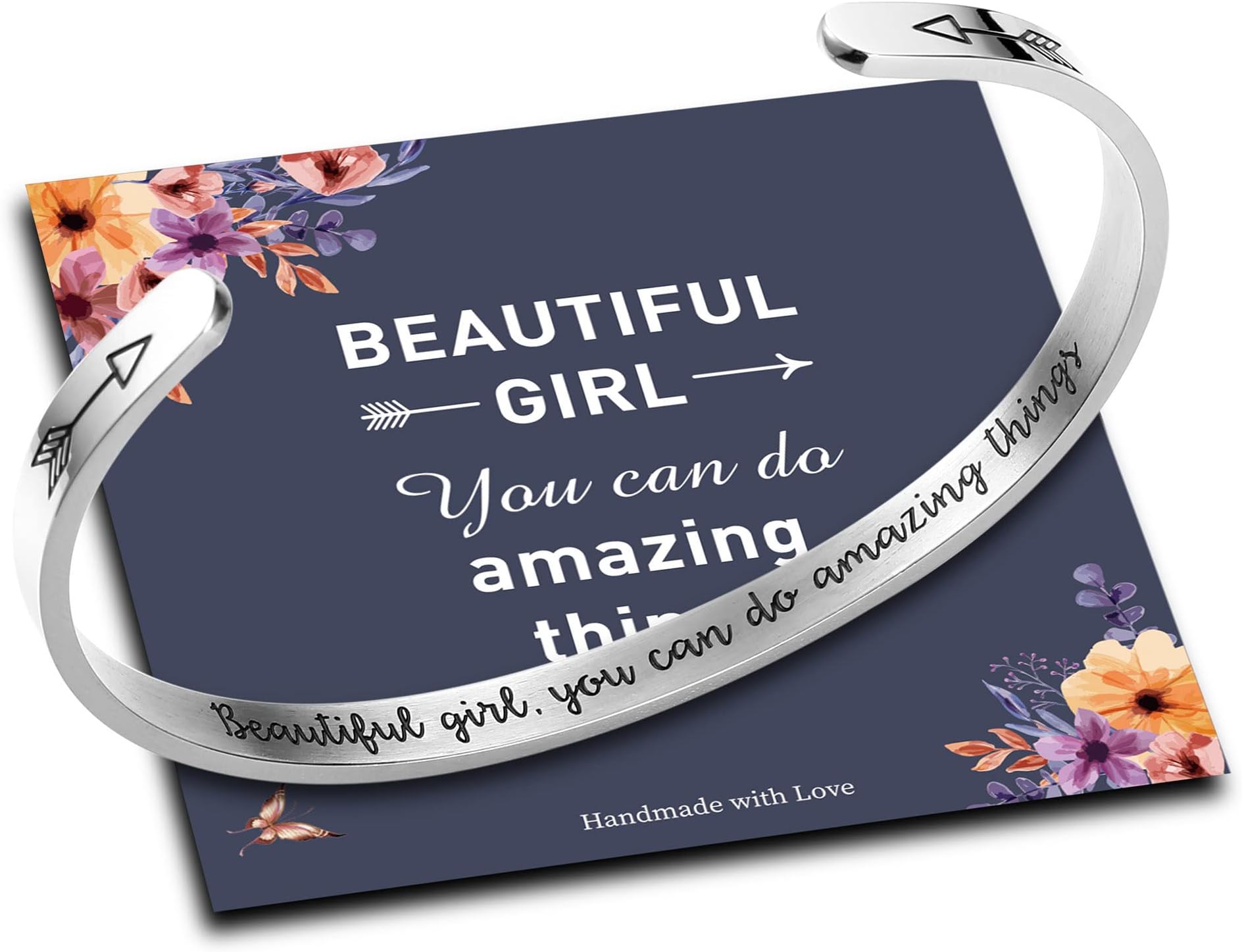 M MOOHAM Bracelets for Women Girls, Quote Mantra Bracelet Funny Inspirational Jewelry Gifts for Best Friend, Mom, Daughter, Son, Sister, Niece Birthday Mothers Day Present Come Gift Box
