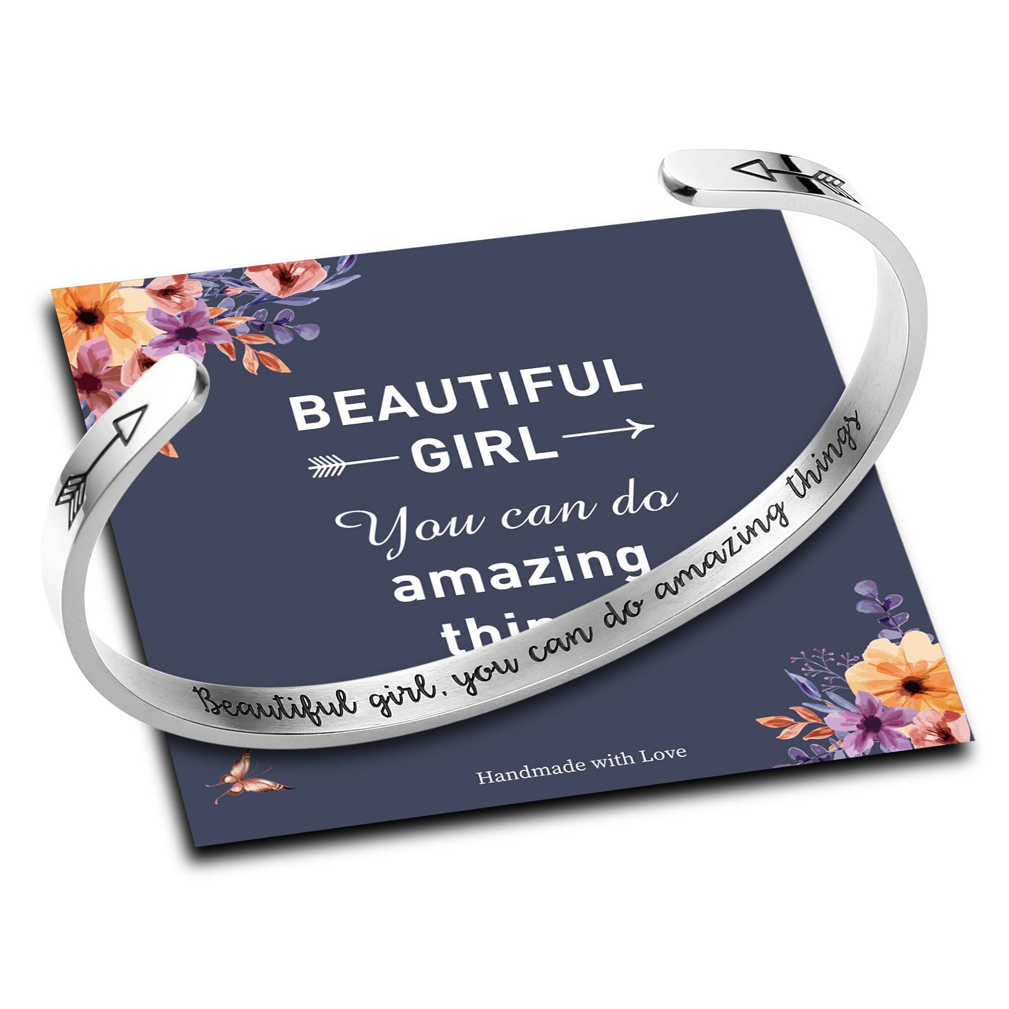 M MOOHAM Bracelets for Women Girls, Quote Mantra Bracelet Funny Inspirational Jewelry Gifts for Best Friend, Mom, Daughter, Son, Sister, Niece Birthday Mothers Day Present Come Gift Box