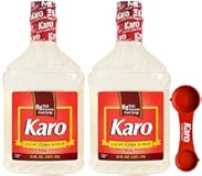 Light Corn Syrup with Real Vanilla, 32 Ounce Bottle (Pack of 2) Includes Karo Measuring Spoon
