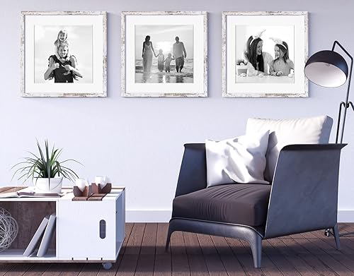 Vista 85 de Yaetm Portarretratos de 12 x 12 pulgadas con paspartú para fotos de 8 x 8 pulgadas, juego de 9 marcos cuadrados de 12 x 12 pulgadas, marco blanco