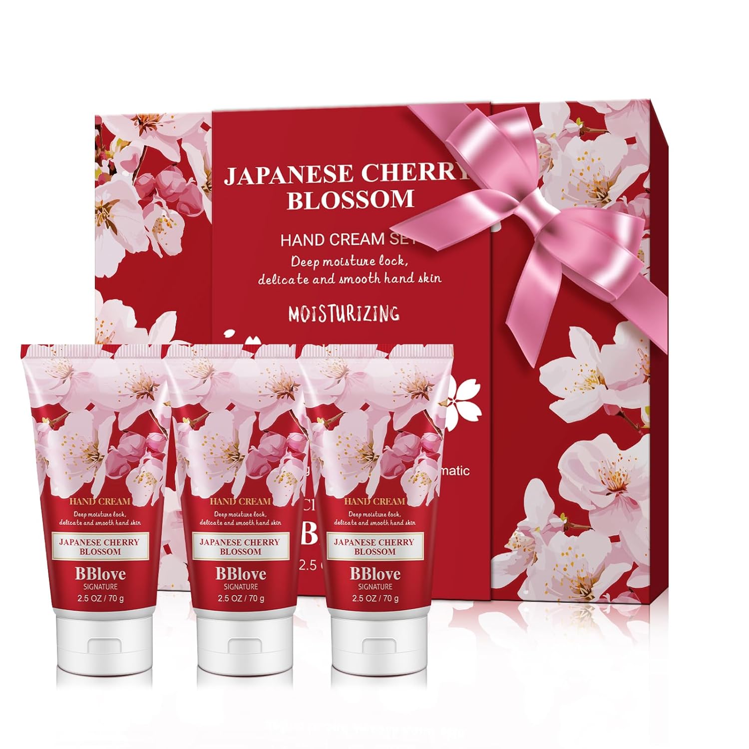 Hand & Body Cream Gift Set, Hand Lotion Set Deeply Moisturizing for Rough Hands, Best Gift Ideas for Women,Travel Size, Japanese Cherry Blossom