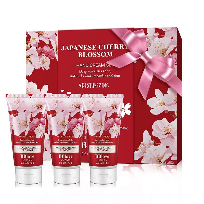 Vital Luxury Conjunto com 3 Cremes para Mãos e Corpo, Fragrância de Flor de Cerejeira Japonesa
