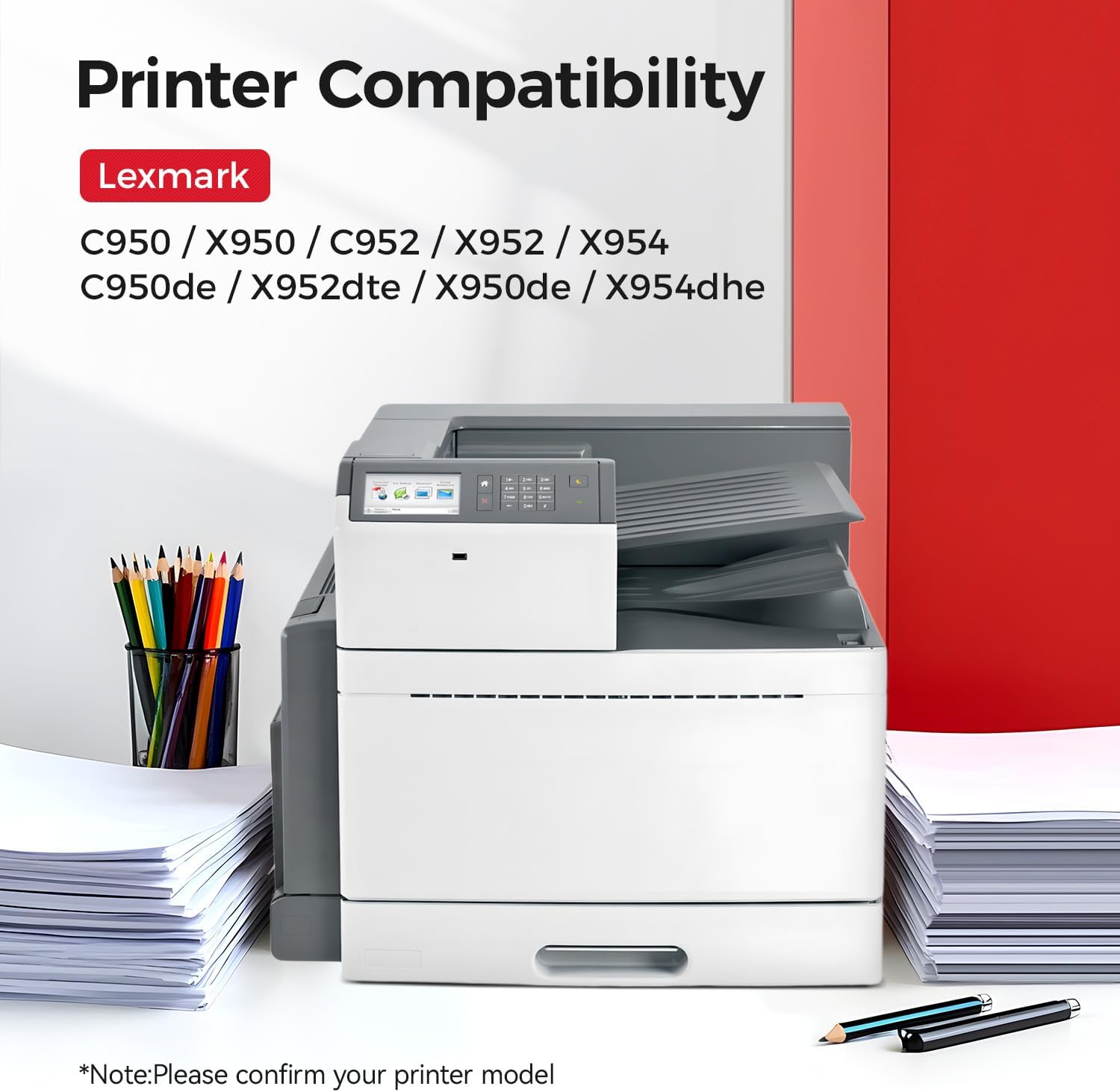 C950X71G Photoconductor Kit Set 4-Pack (Not Toner) Replacement for Lexmark C950X71G Drum Unit Compatible with Lexmark C950 X950 C952 X952 X954 C950de X952dte X950de X954dhe Laser Printer Imaging Unit
