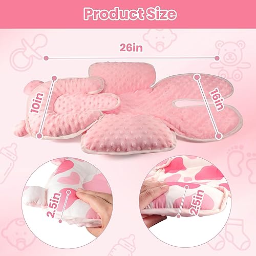 Miniatura 6 de Asiento de coche 3 en 1 reversible de algodón Minnky para asiento de automóvil para recién nacidos, suave y transpirable, cojín de apoyo para la