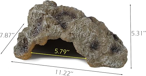 Miniatura 2 de Piel de leopardo de resina, fiel a la naturaleza, roca reptil para escondite de dragón barbudo, piel de serpiente para pitones de bola, decoración