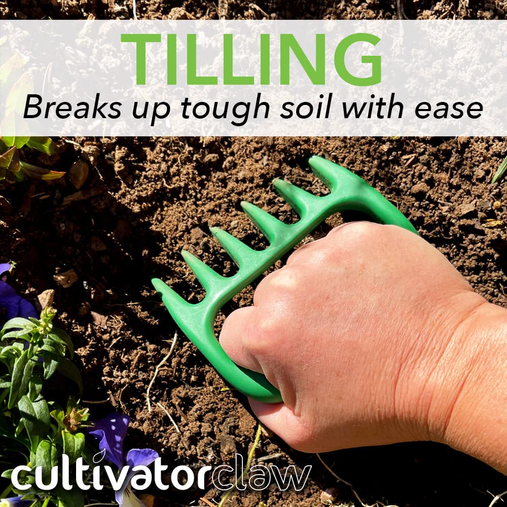 Garra de cultivador - Herramientas ergonómicas de jardinería - Herramienta de jardín de mano - Rastrillo de mano - Desbrozadora de nailon fuerte - Deshierbe manual, aireación, cultivo.. 5