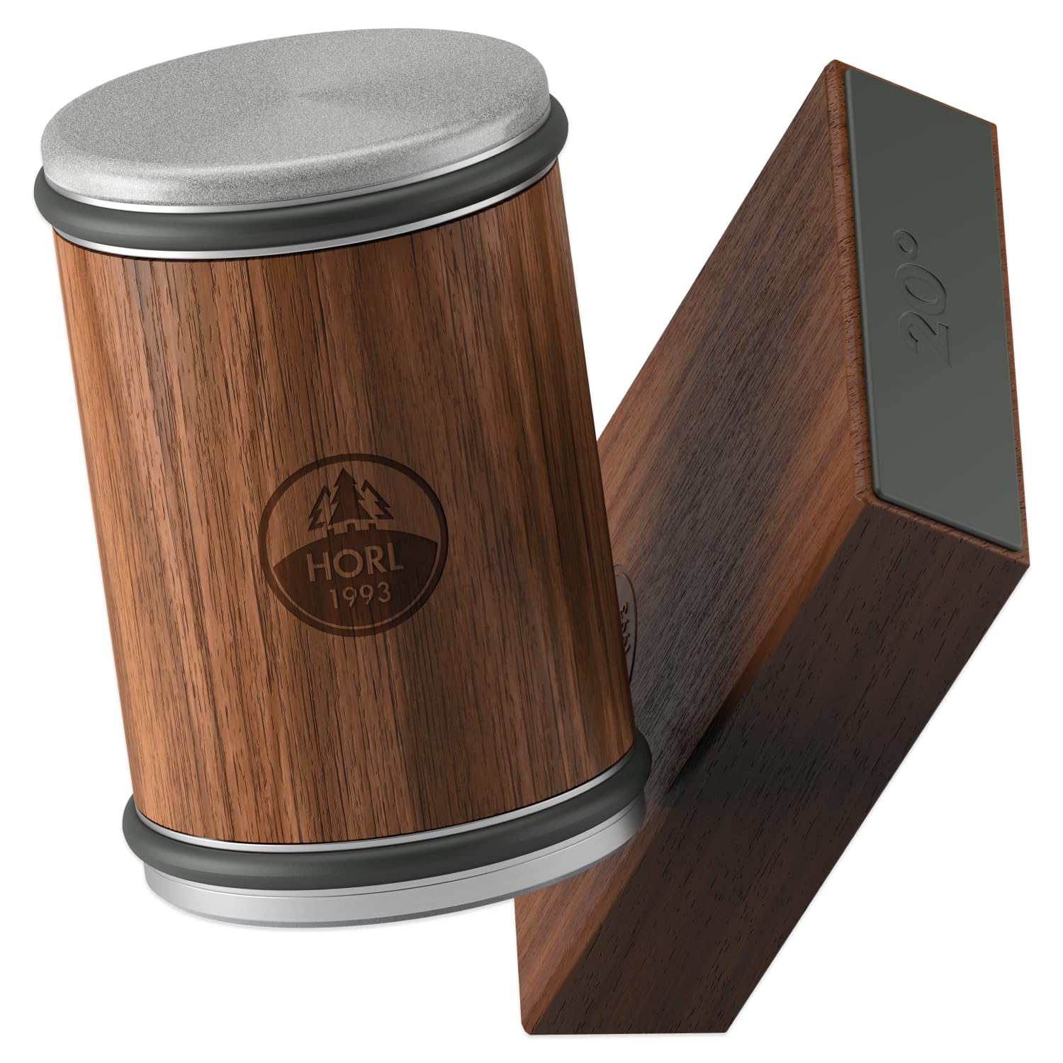 HORL 2 Walnut Rolling Knife Sharpener - Kitchen Knife Sharpener for Razor Sharp Edges Made in Germany -