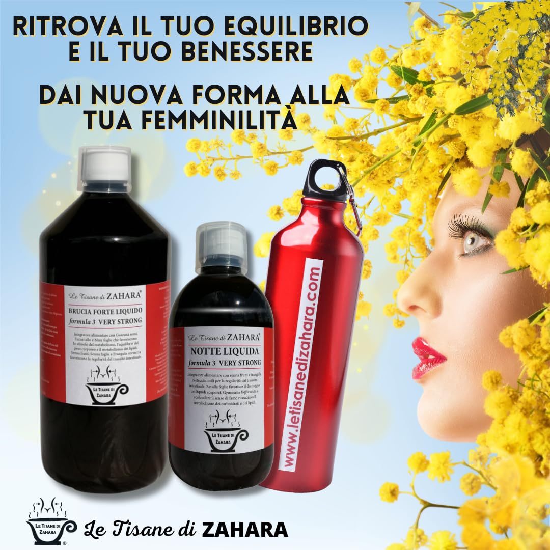 Duo Very Strong Formula 3 con Miscela Forte Liquido e Tisana Notte Liquida, Favorisce la Digestione e la Regolarità Intestinale, Routine Quotidiana Giorno e Notte