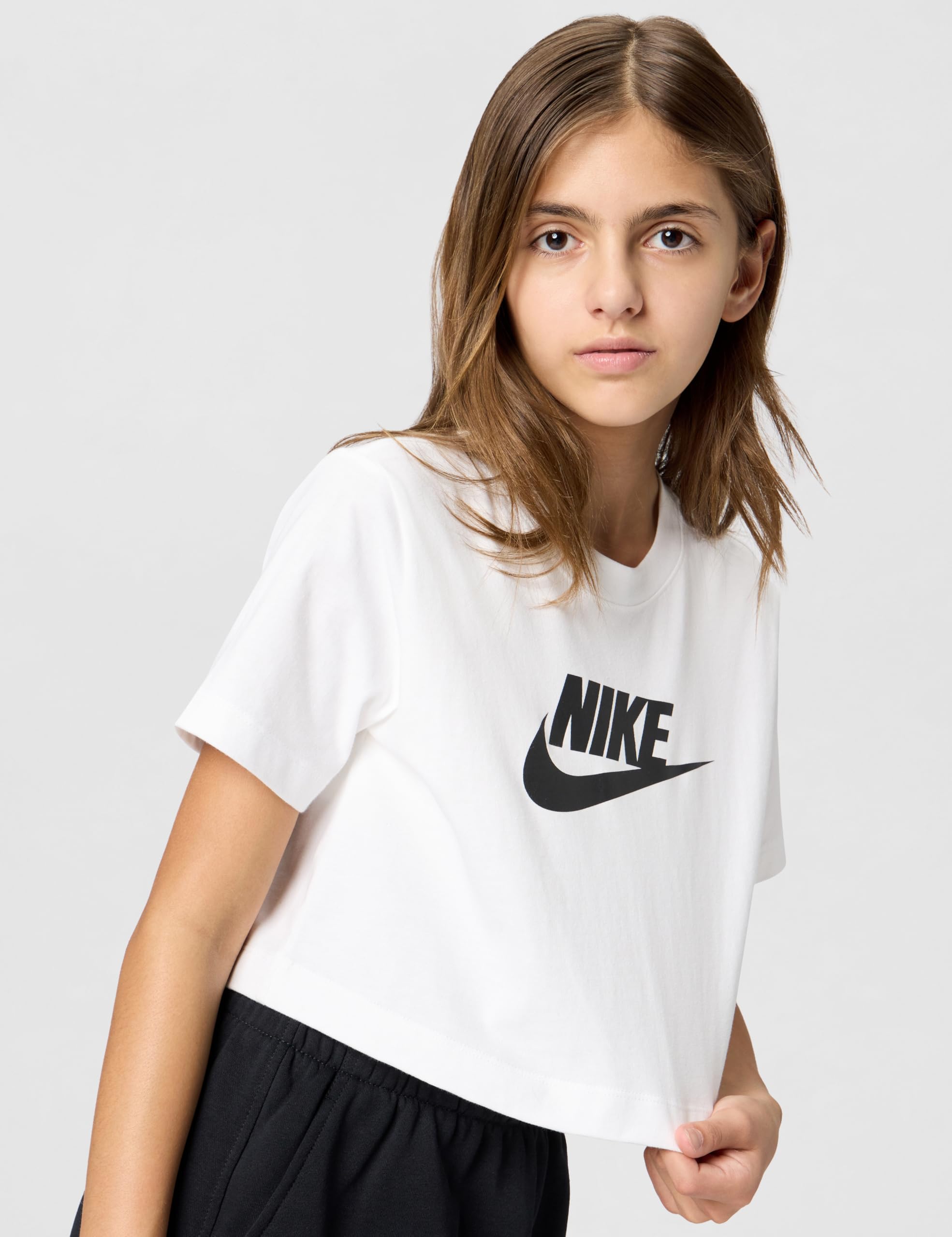 Nike G NSW Tee Crop Futura Hbr Top Bambine e Ragazze