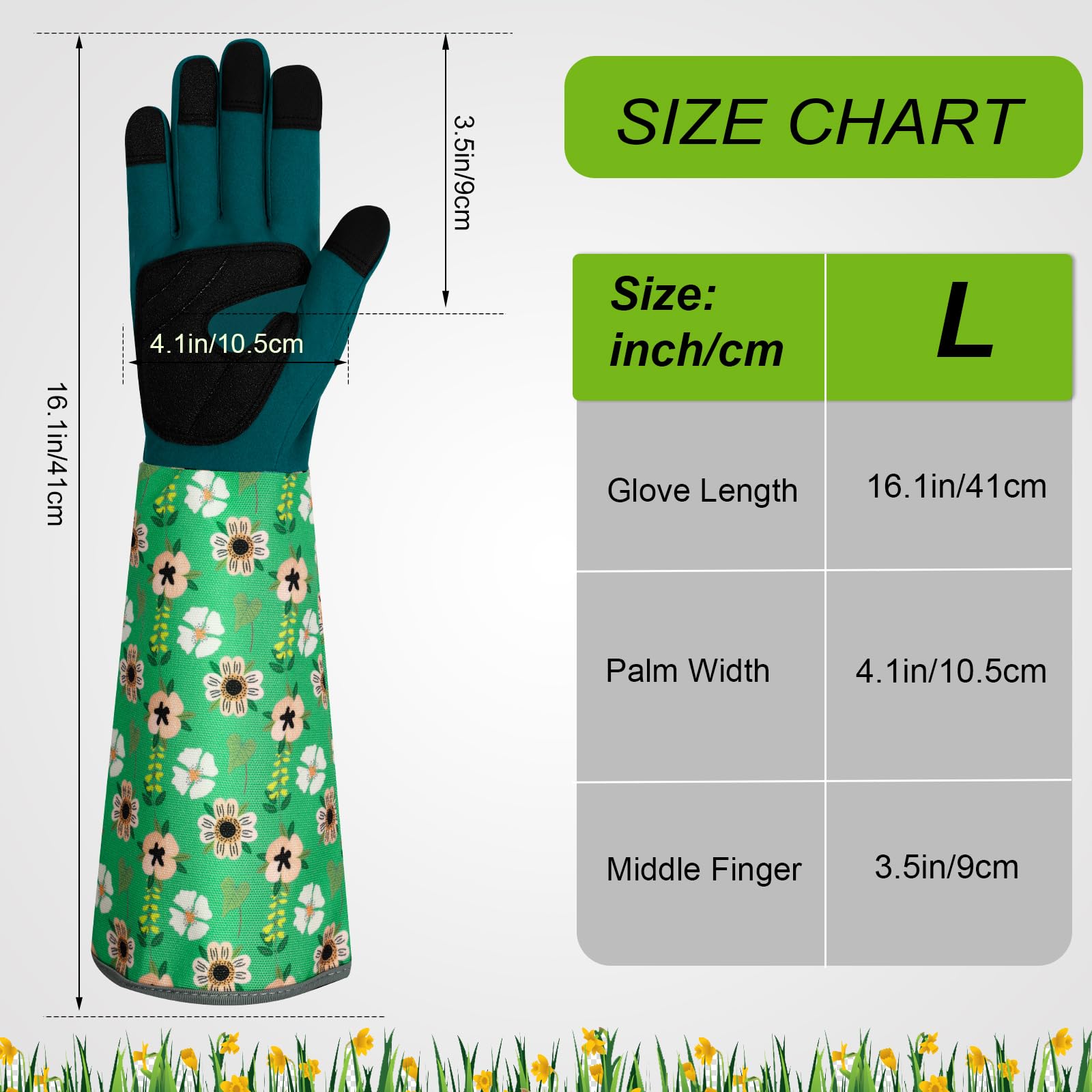Guanti da Giardino in Pelle per Donne Guanti da Giardino Resistente Pin Touch Screen Guanti da Lavoro Regali M