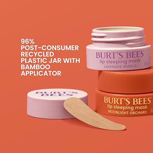 Miniatura 5 de Burt's Bees Moonlight Orchard - Máscara para dormir con ácido hialurónico y escualano hidratante para hidratar los labios al instante, máscara de