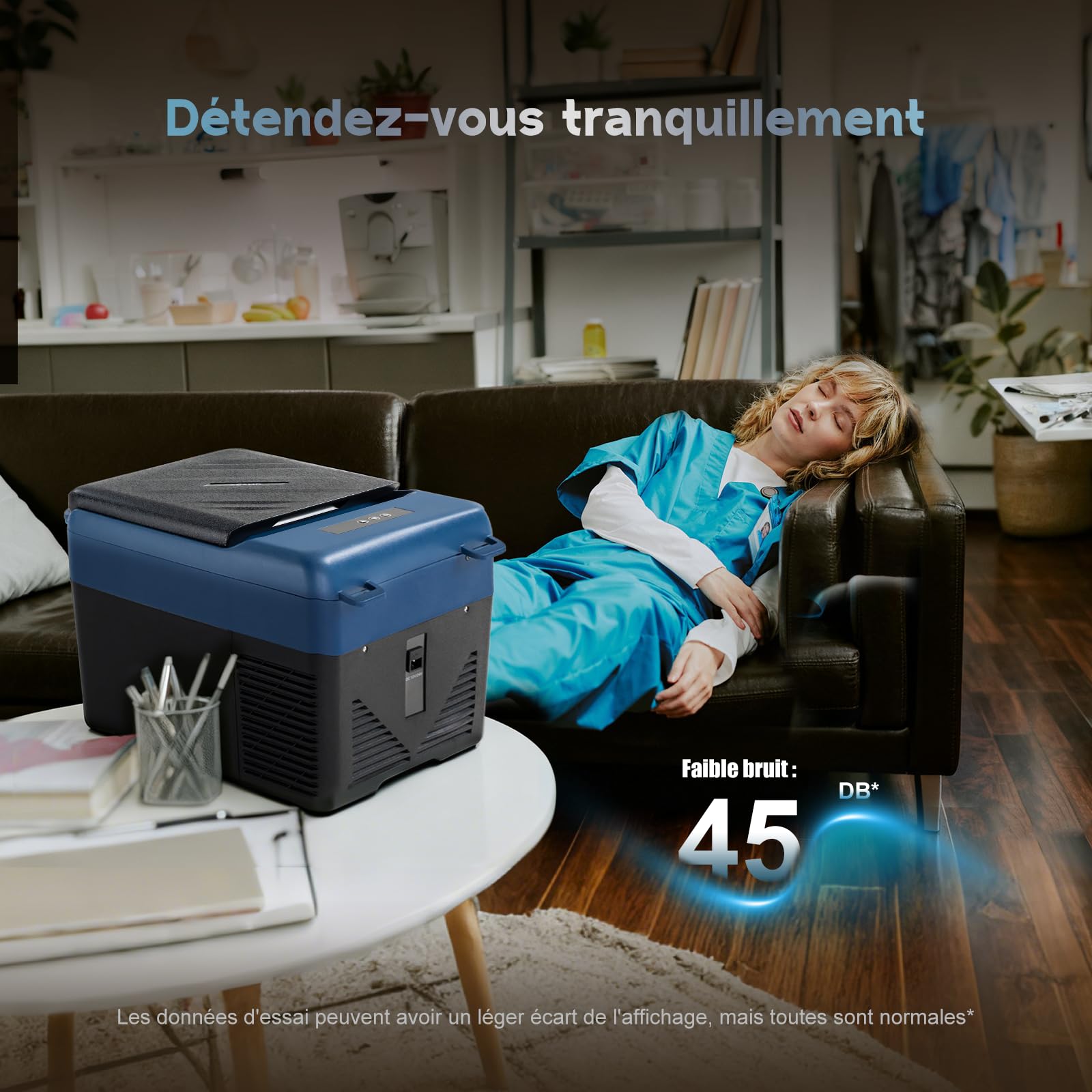 KI12 12L Glacière Electrique Voiture, Portable à Compression Réfrigérateur de Voiture,12/24V Mini Frigo pour Maison, pour dortoir, Camping ou Pique-Nique en Plein Air, 20 à 20℃