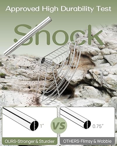 Miniatura 5 de ALLZONE Poste de tensión esquinero para regadera, estantes ajustables de 4 niveles, organizador de ducha de baño a prueba de óxido para