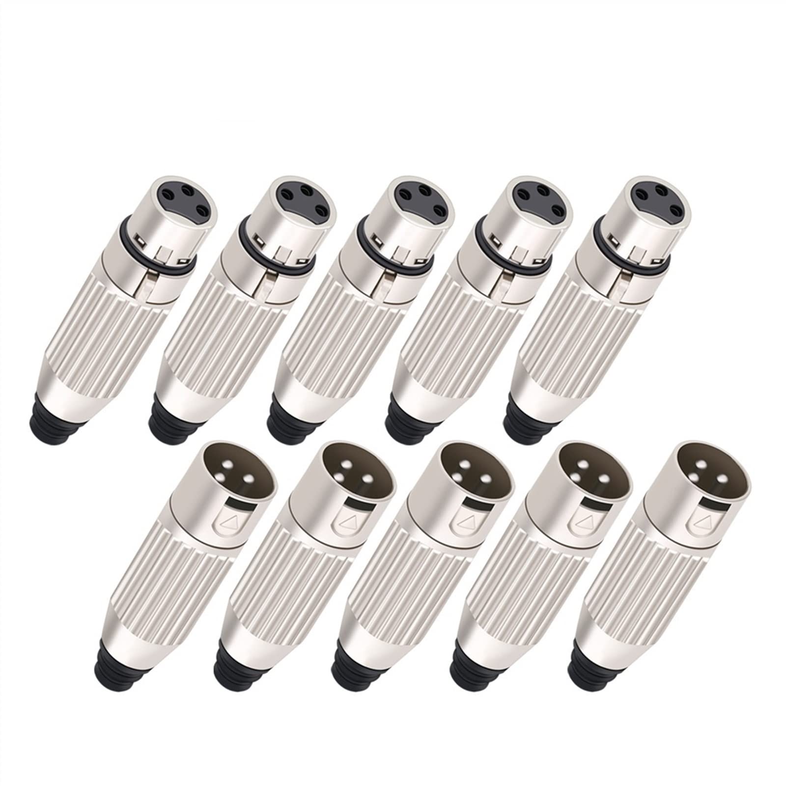 Adaptador XLR 3 pines macho a hembra conector de audio para videocámara paquete de 20 unidades