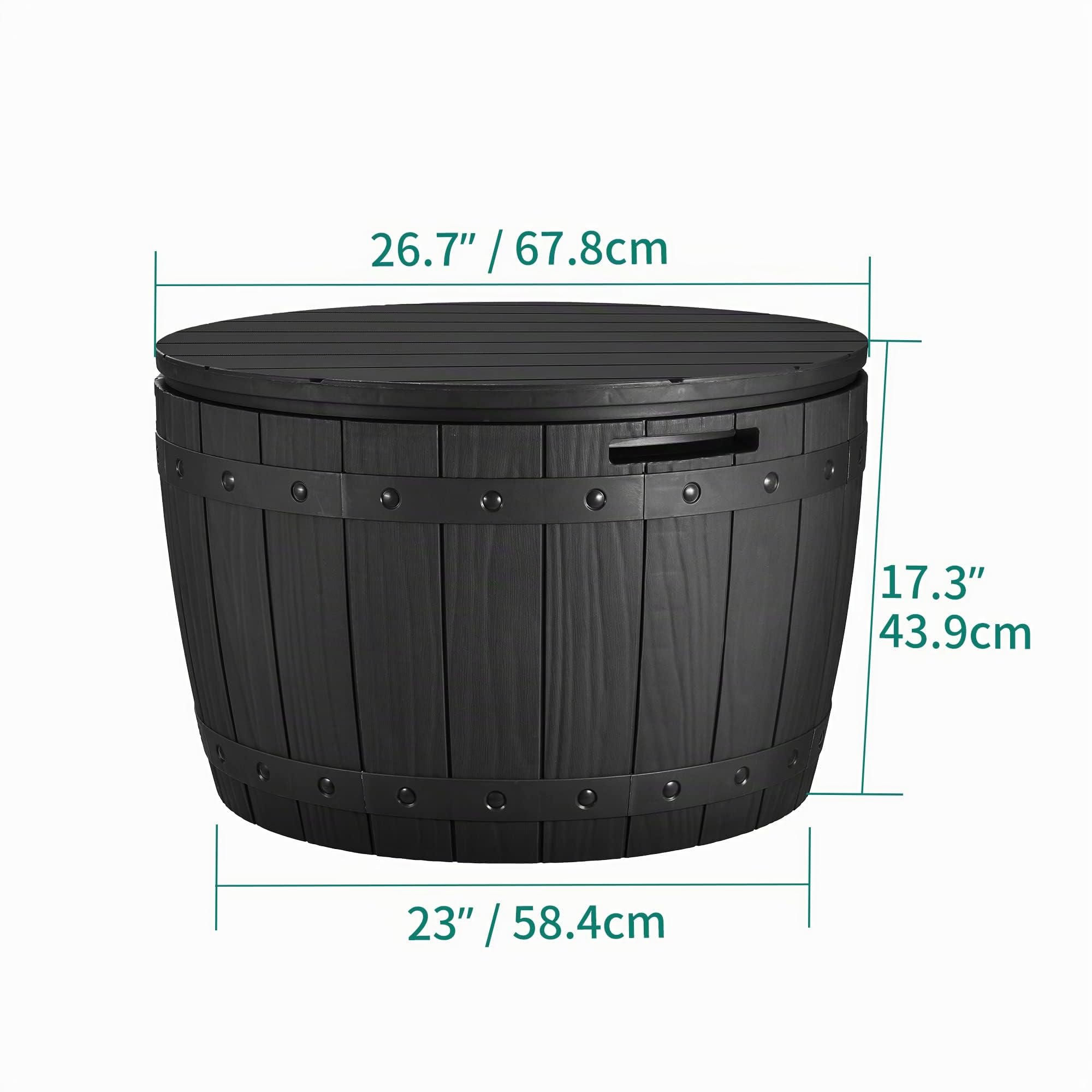 YITAHOME Arcón de Ordenación Exterior 127L, Caja de Almacenaje de Jardín para Exteriores Muebles de Patio Piscina Material