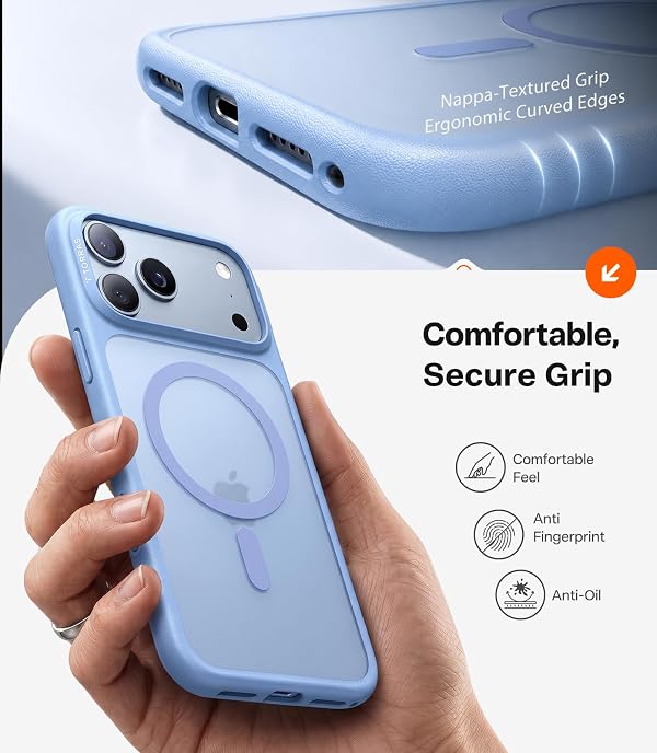 TORRAS Stronger Magnetic Shockproof for iPhone 18 Pro Max Case Glacier Blue by TORRAS - Used condition - Image 5
