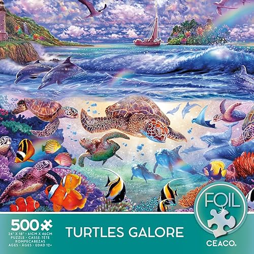 Miniatura 2 de Ceaco - Rompecabezas de aluminio - Tortugas en abundancia - Rompecabezas de 500 piezas