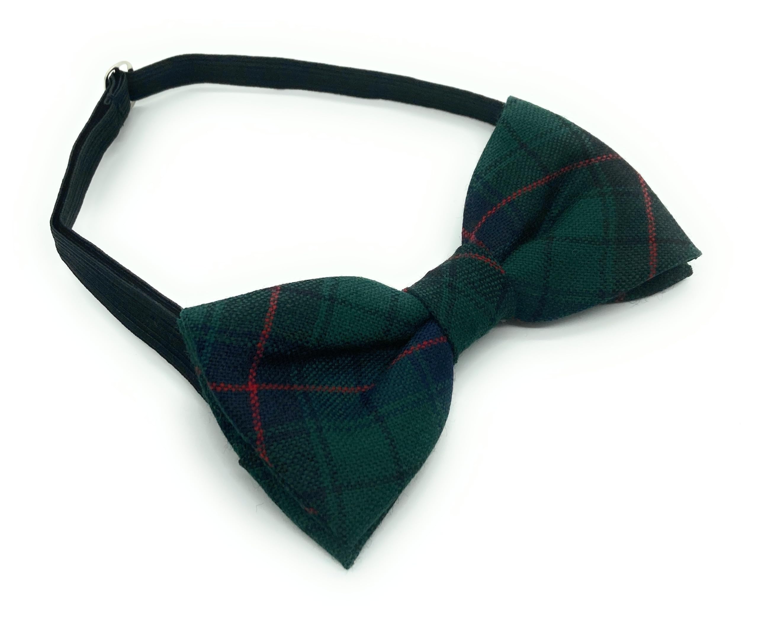 SCOTTISH ESSENCE Pure New Wool Tartan Bow Tie, Pre-Tied, Handmade in Scotland, Multiple Tartans Available, Perfect for any Occasion (Davidson)