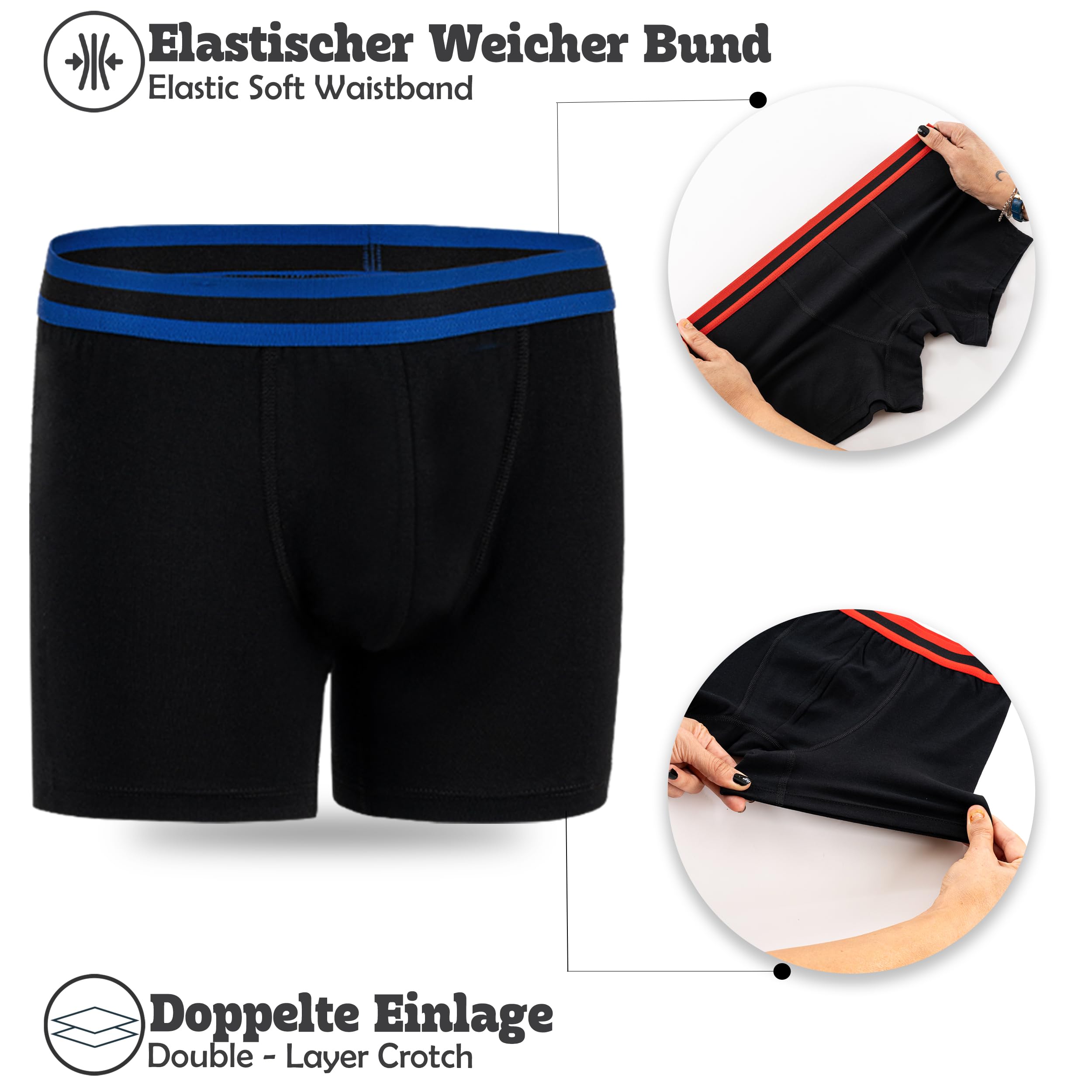 LOREZA ® 10 Boxers pour garçon Coton Enfant sous-Vêtements 2 à 15 Ans