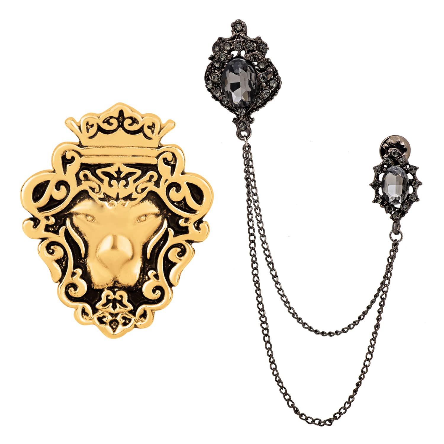 See full amazon price history chart for Mahi Trendy Combo of Lions Face and Two Layer Chain Brooch with Crystals CO1105084M Mahi Trendy Combo of Lions Face and Two Layer Chain Brooch with Crystals CO1105084M (B0834SZ9W8) Amazon Price History, Amazon Price Tracker