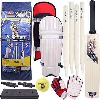 Toyshine Speed Up X-treme Cricket Combo Kit for Kids with Bat, Stumps, Pads, Gloves and Ba