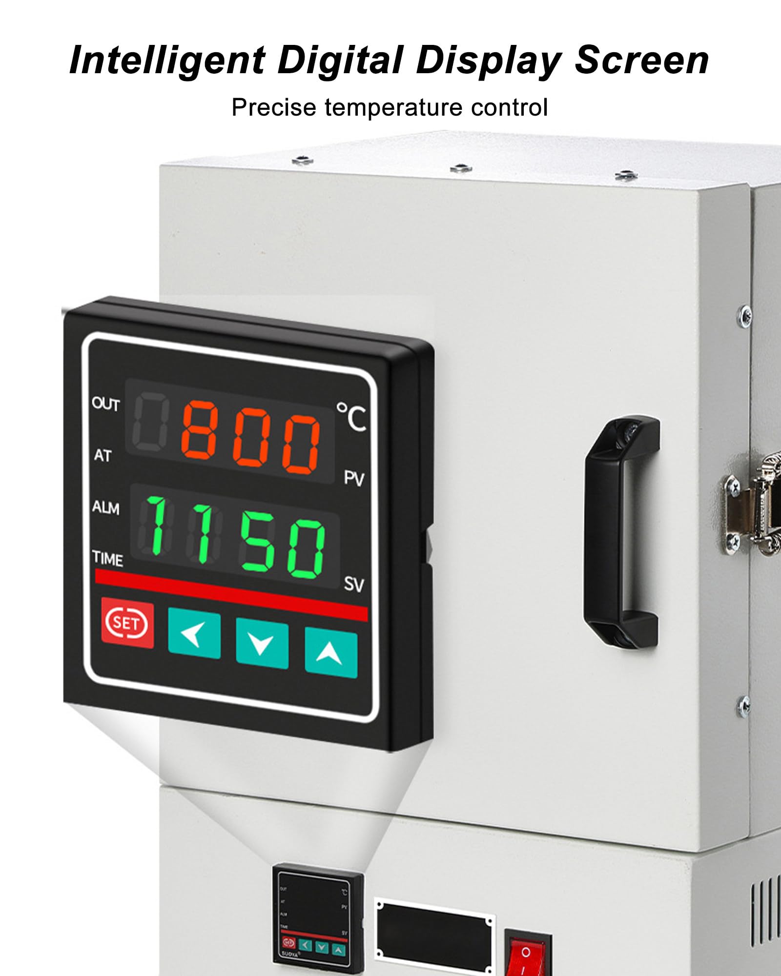 Horno de mufla calefactora de cuatro lados de 2000 W, máximo 1150 °C, sinterización a temperatura constante, for horno de fundición y tratamiento térmico
