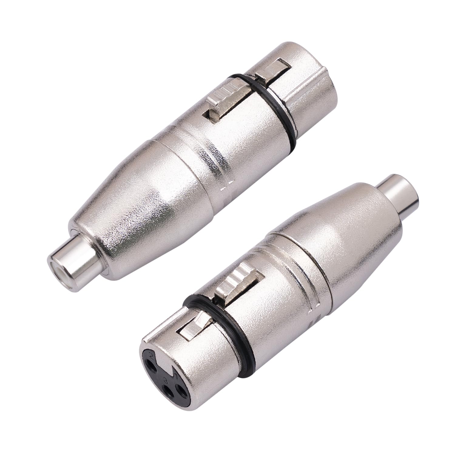 2Pack XLR Female to RCA Female Adapter Converter, Gender Changer Audio Coupler Connectors for Mixer, Recorder, Amplifier
