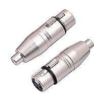 Vista 14 de 2Pack Adaptador XLR hembra a TRS de 1/4 pulgada, Adaptador XLR hembra equilibrado a macho de cuarto de pulgada 6.35mm