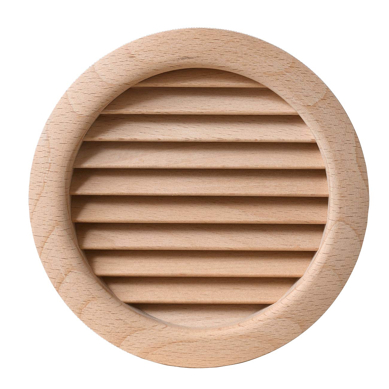 La Ventilazione LGRS125F Griglia di Ventilazione tonda in legno faggio, da incasso. Diametro 140 mm