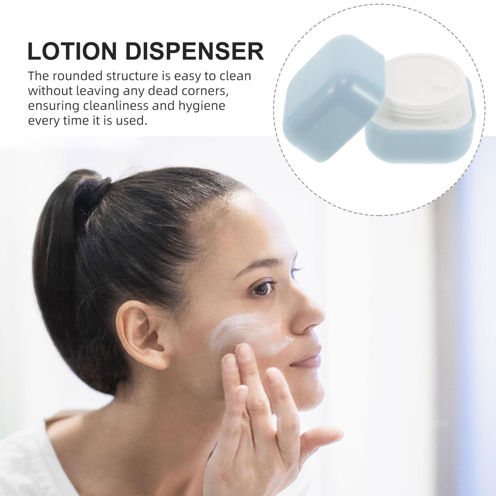 10 Stück leere, nachfüllbare Kosmetikdosen, 50 g, runde Kunststoffflaschen mit Innenauskleidung und Schraubdeckel, Reisebehälter für Toilettenartikel, Lippenbalsam, Lotion
