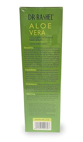 Miniatura 7 de Dr Rashel Aloe Vera Colágeno + Vitamina E suero facial | Antiarrugas, suave instantáneamente hidrata y piel de humedad, tamaño 1.69 oz