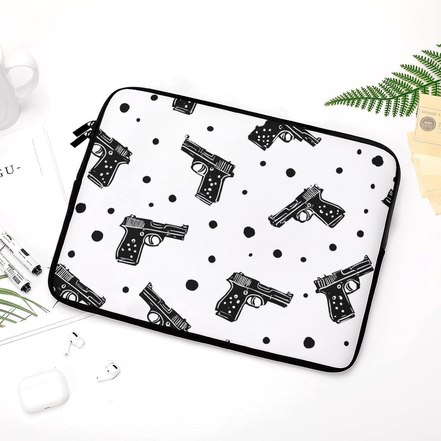 Guns Bullet Holes Laptop Case Sleeve Computer Tablet Bag 12inch image 5